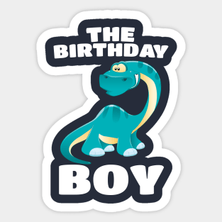 The Birthday Boy - Happy Long Neck Dinosaur Boys Sticker